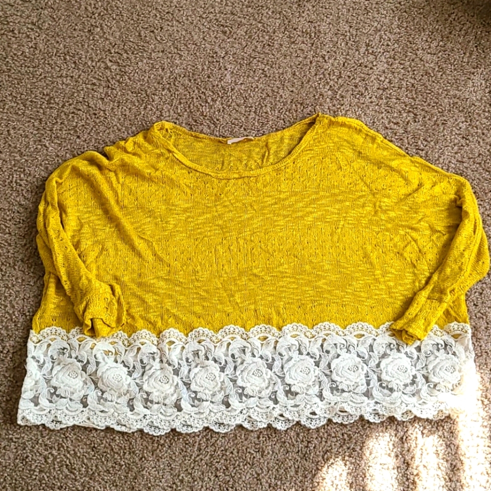 Anthropologie Mustard Top (Audrey 3+1)